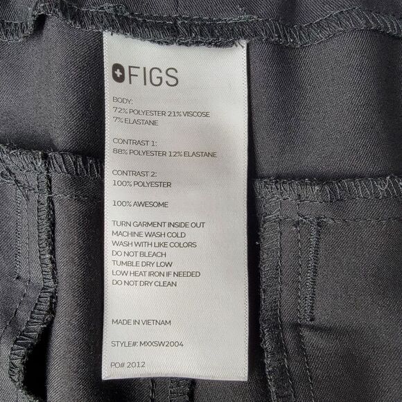 FIGS Technical Collection Men's Black Tansen Jogger Scrub Pants Size Large - Picture 12 of 12